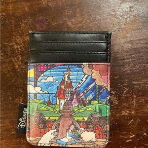 Disney Beauty and the Beast stain glass cardholder